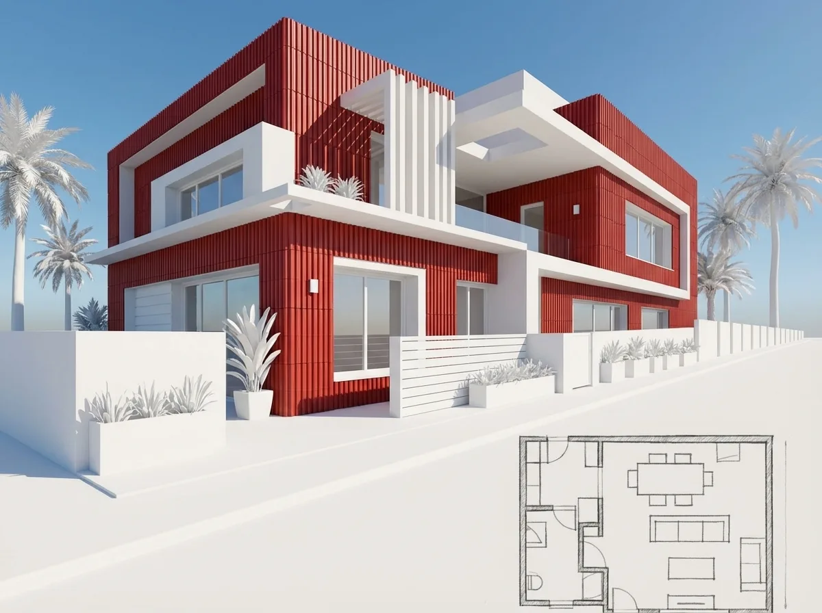Overclad.ai Fassaden-Rendering