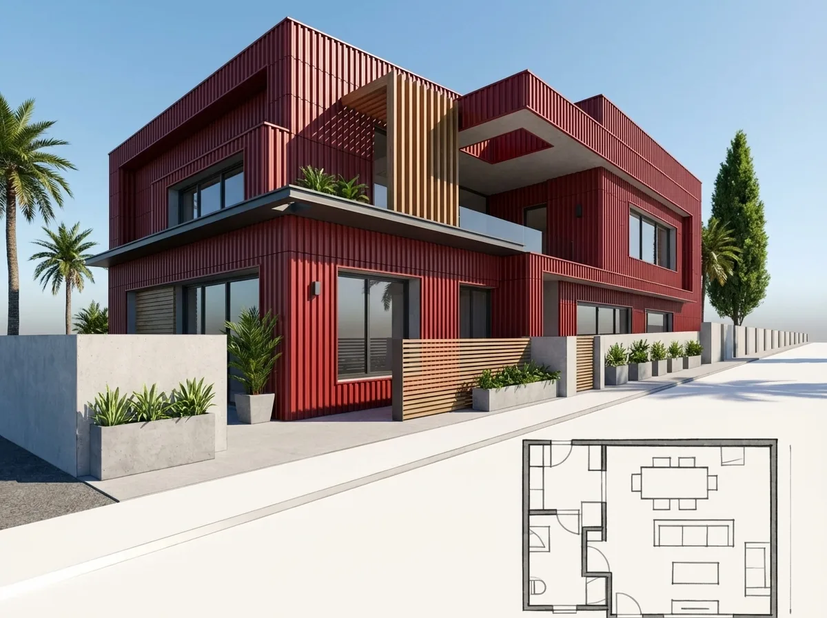 Overclad.ai Fassaden-Rendering